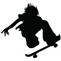 autocollant muraux skater couple
