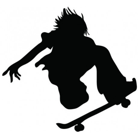 autocollant muraux skater couple