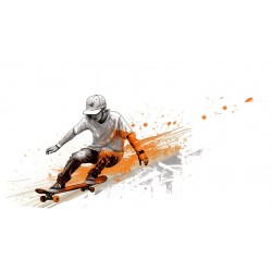 autocollant muraux skater deco