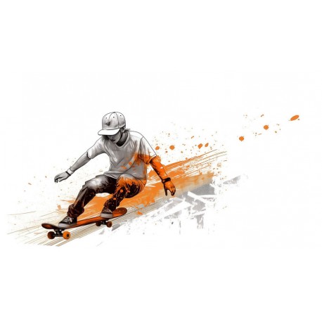 autocollant muraux skater deco