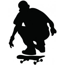 autocollant muraux skater decoratif