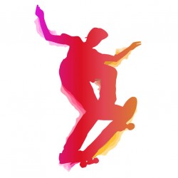 autocollant muraux skater decoration