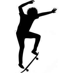 autocollant muraux skater geant