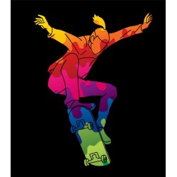 autocollants skater chambre garcon