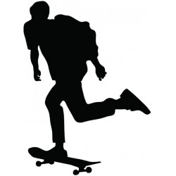 sticker mural skater