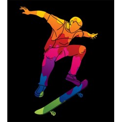 sticker mural skater chambre garcon