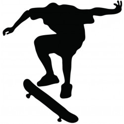 sticker mural skater couple