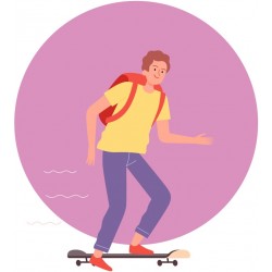 sticker mural skater decoration