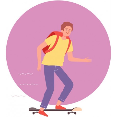 sticker mural skater decoration