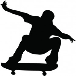 sticker mural skater enfant