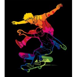 stickers muraux skater