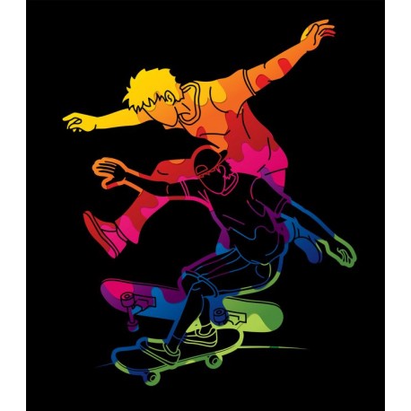 stickers muraux skater