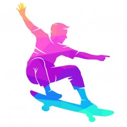 stickers muraux skater deco chambre