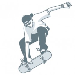 stickers muraux skater decoration