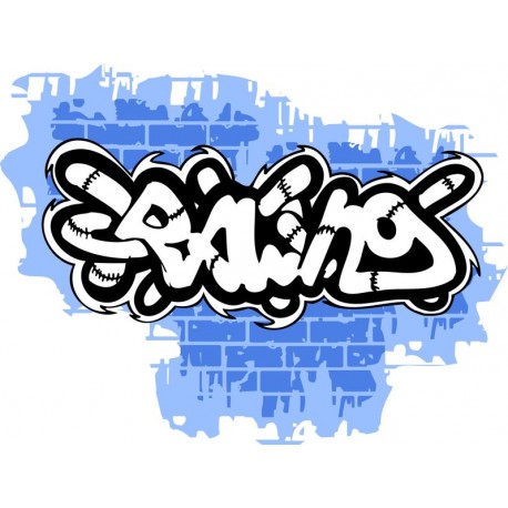 stickers muraux skater rouge