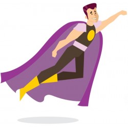 autocollants muraux my dad is super hero