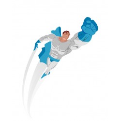 autocollants muraux super hero