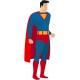 autocollants muraux super man rouge bleu