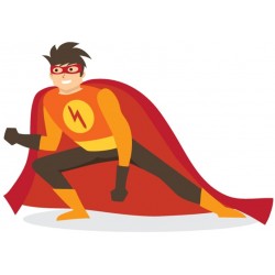 autocollant super hero