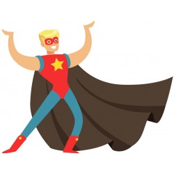 sticker mural groupe super hero