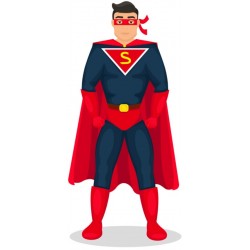 sticker mural super hero