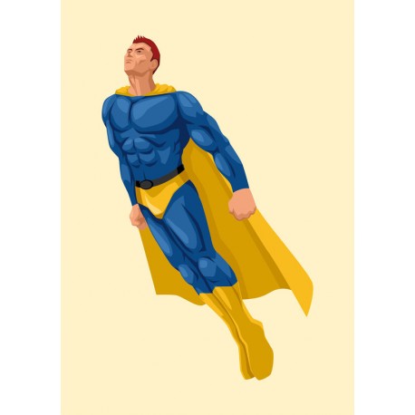 sticker mural super hero garcon