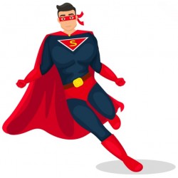 sticker mural super man deco garcon