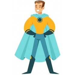 sticker super hero deco garcon