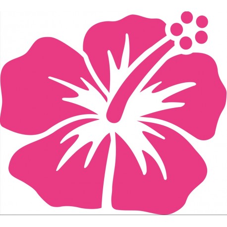 stickers muraux tiare rose clair