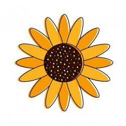 autocollant mural tournesol deco