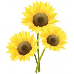 autocollant mural tournesol deco enfant