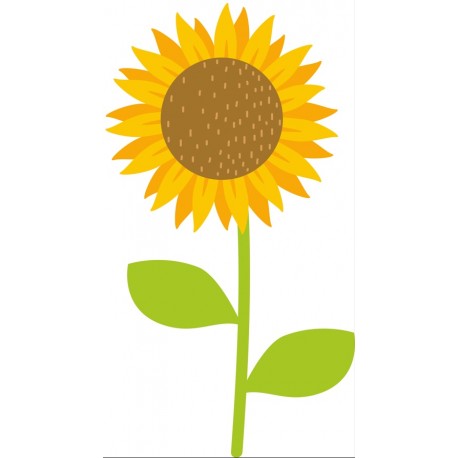 sticker mural tournesol