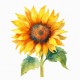 sticker tournesol decoration