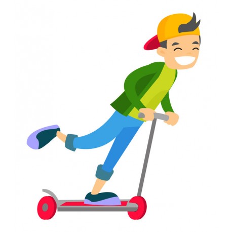 autocollant mural trotinette