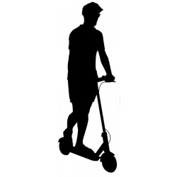 autocollant mural trotinette