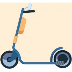 autocollant mural trottinette deco chambre