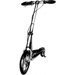 autocollant mural trottinette deco garcon