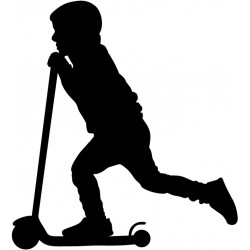 autocollant mural trottinette decoration garcon