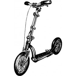 autocollant mural trottinette garcon pas cher