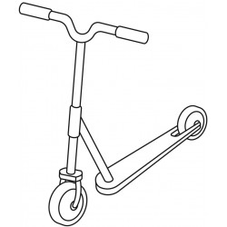 autocollant trottinette chambre garcon