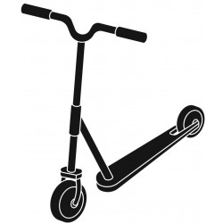 autocollant trottinette gris