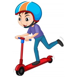 stickers trottinette jaune