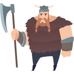 autocollant mural bouclier viking