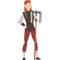 autocollants guerriere fille