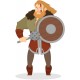 sticker combattant viking