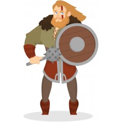 sticker combattant viking
