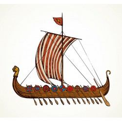 sticker mural bateau