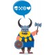 sticker viking deco garcon
