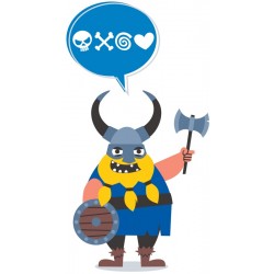 sticker viking deco garcon