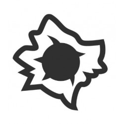 autocollant balle arme